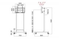 ハヤミ(HAYAMI) ディスプレイスタンド　PH-667　(60V型くらいまで対応)